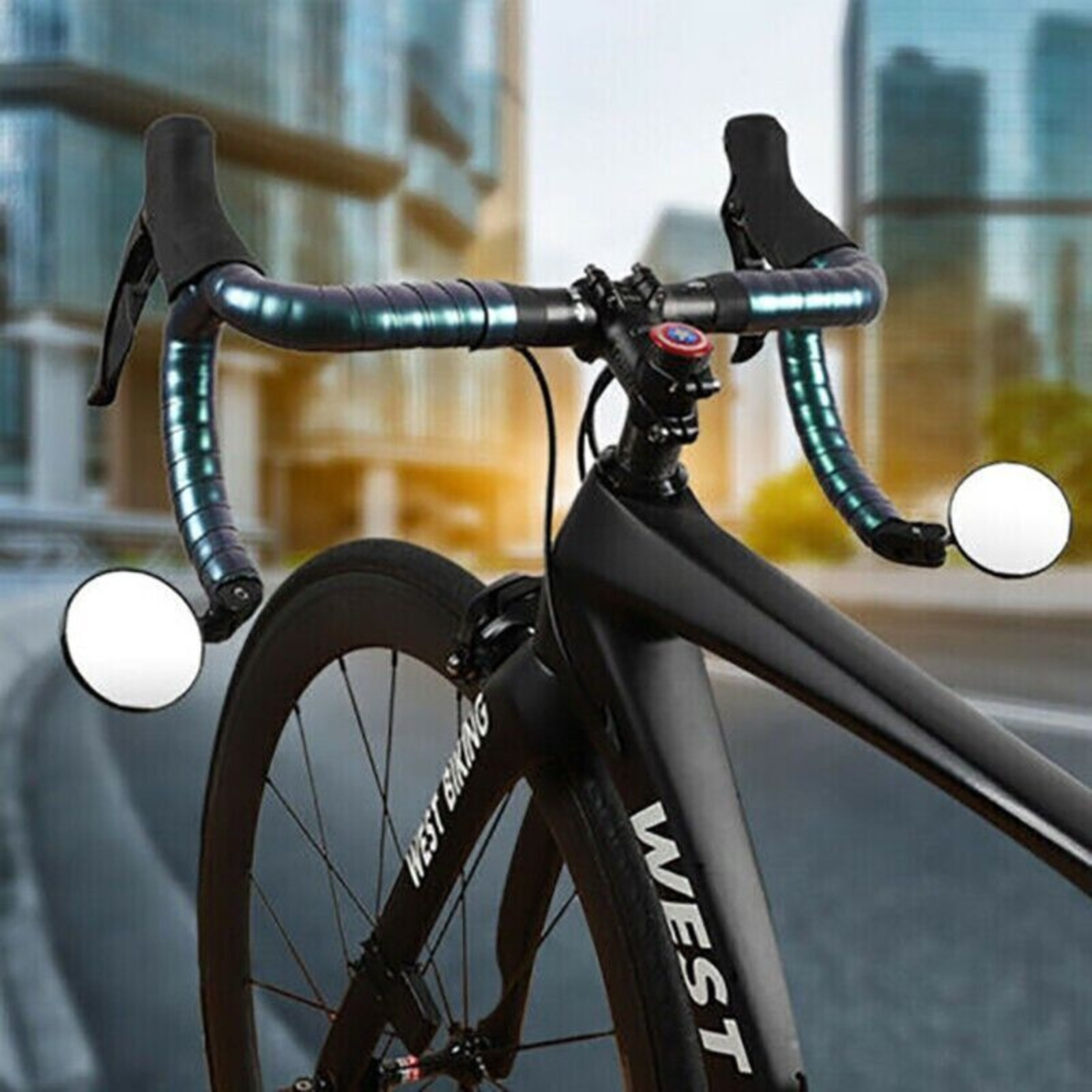 Bicycle Handlebar Rear View Mirror Convex MTB Mountain Bike Rearview