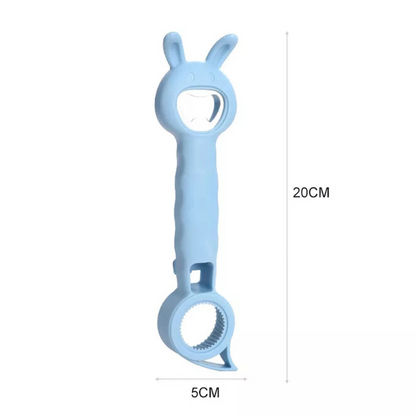 Jar Can Beer Bottle Opener 4-In-1 Multifunction Stainless Steel Blue 1x