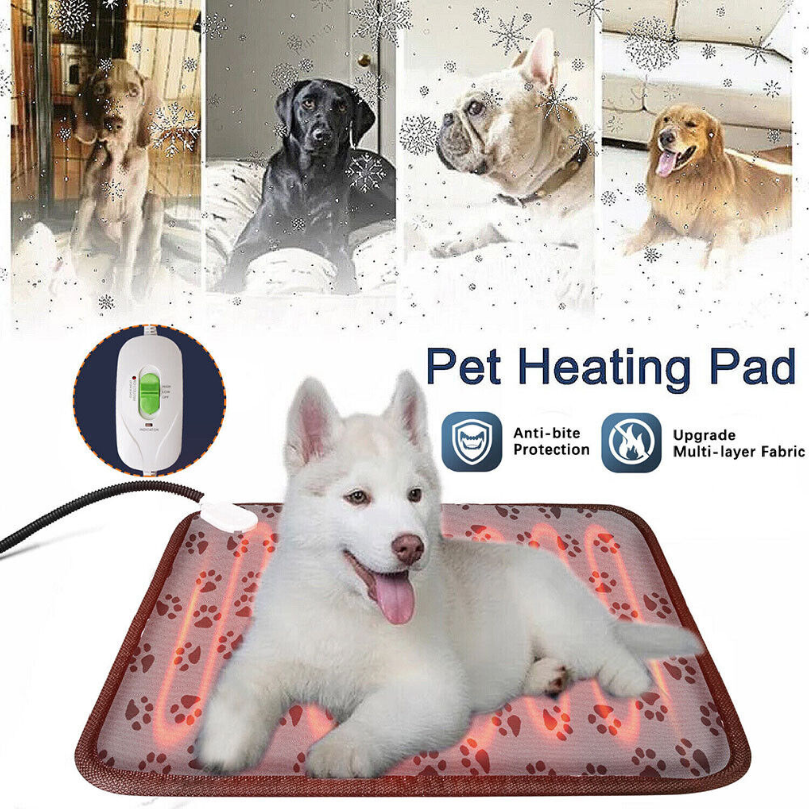 Pet Heat Pad Waterproof Electric Pet Heat Pad Heated Mat Blanket