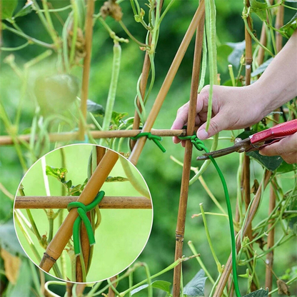 Garden Plant Soft Wire Ties Twist Tie Green Flexible Support Training Clips