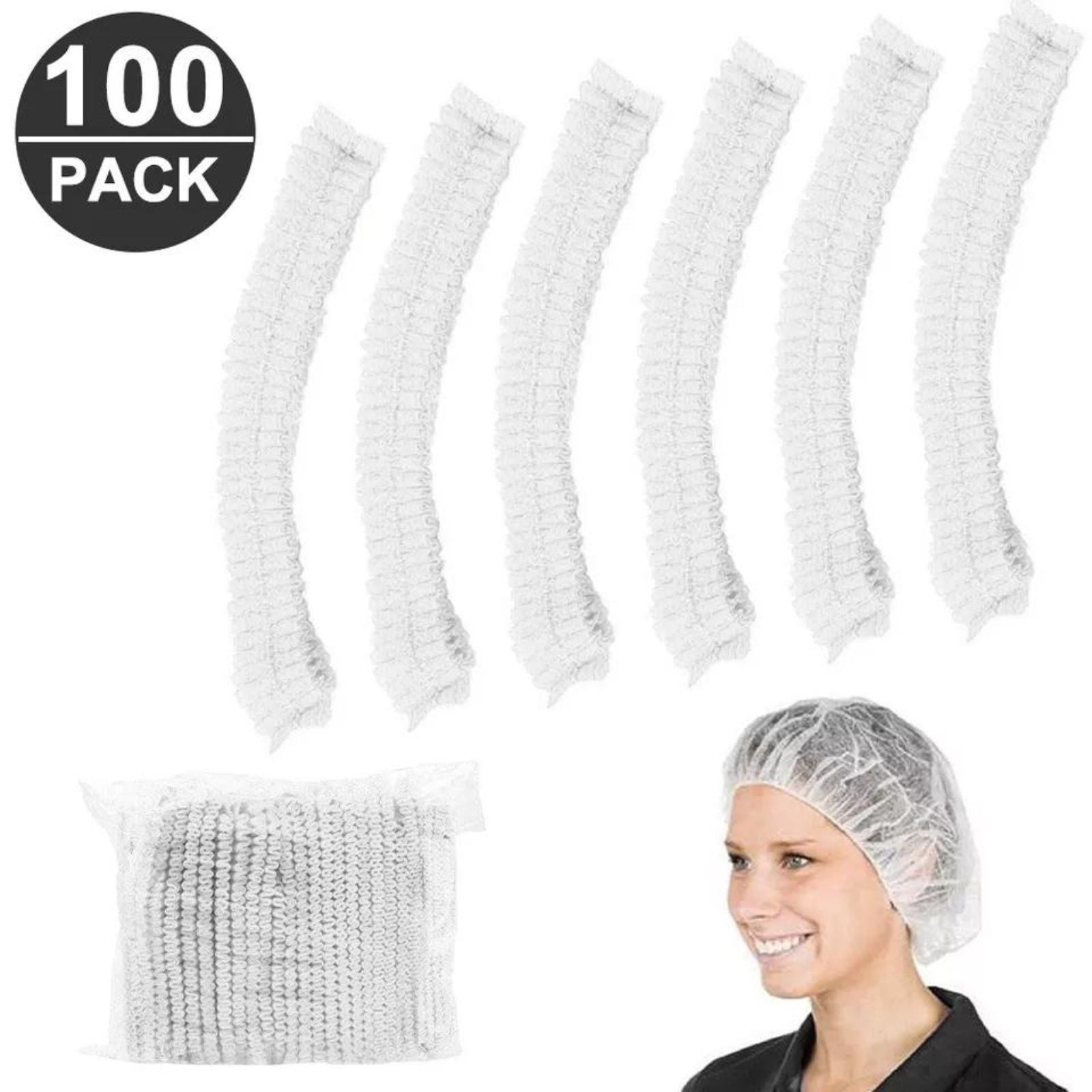 Disposable Shower Caps For Spa Hotel Home Hair Processing Caps 100pcs