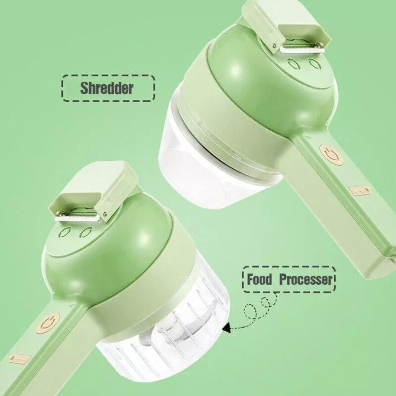 Vegetable Slicer Cutter Mini 4in1 Handheld Electric Food Chopper Grinder