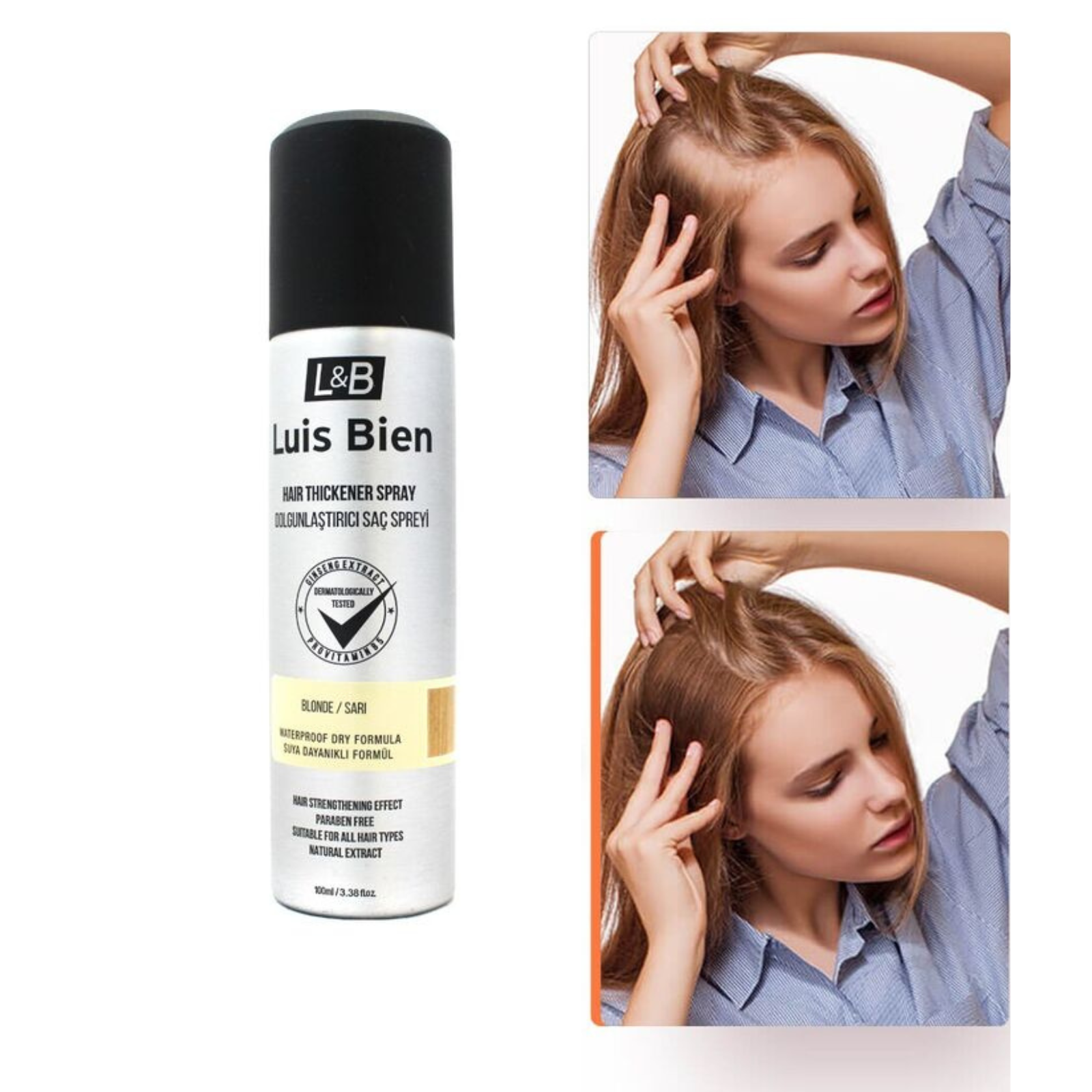 100ml Best All Types Hair Spray Thickener Luis Bien Hair Fiber Spray Blonde