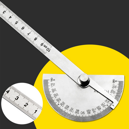 Arm Measuring Gauge Ruler Protractor Angle Finder 180 Degree Stainless Steel