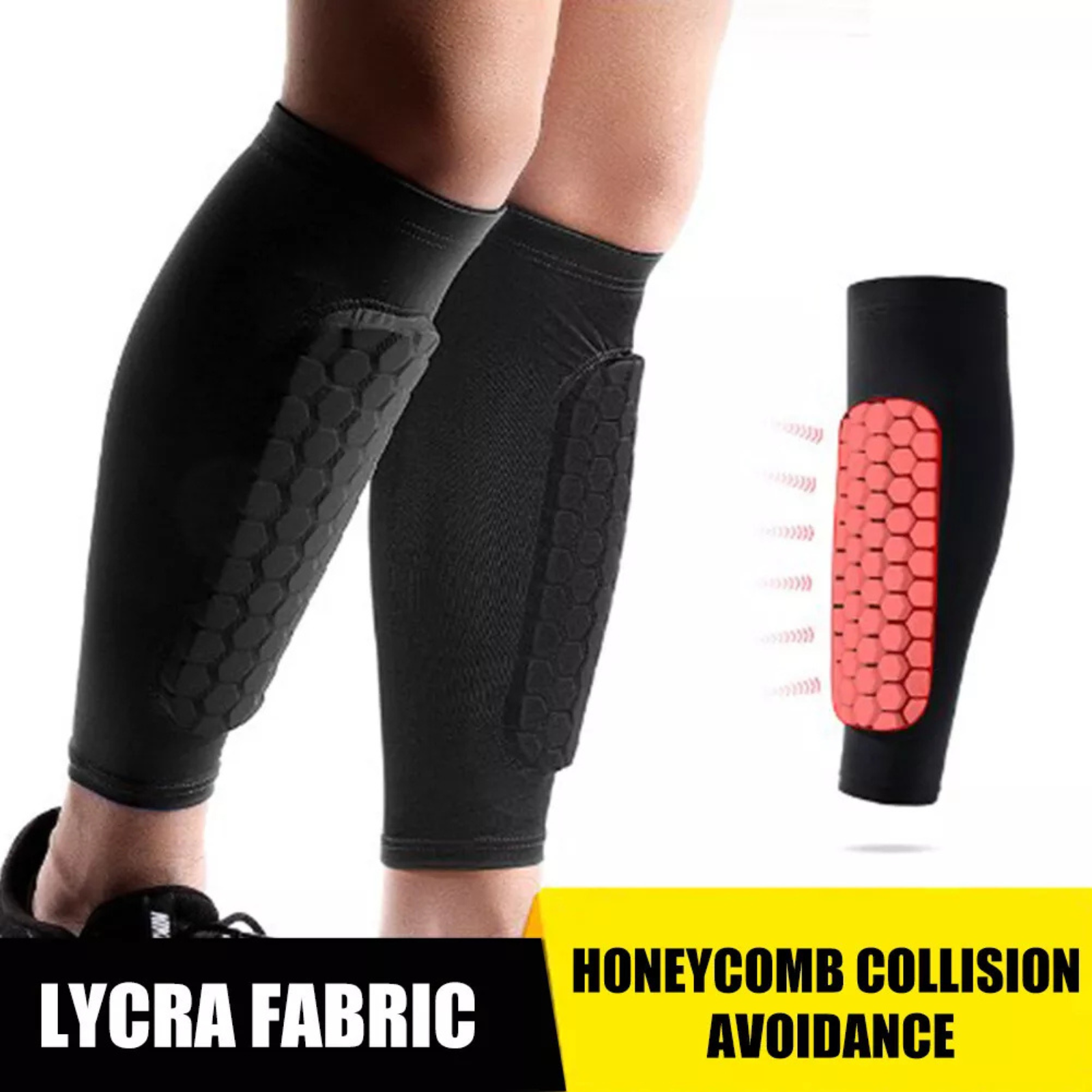 Calf Protective Gear Shin Guard Pads Honeycomb Outdoor Football