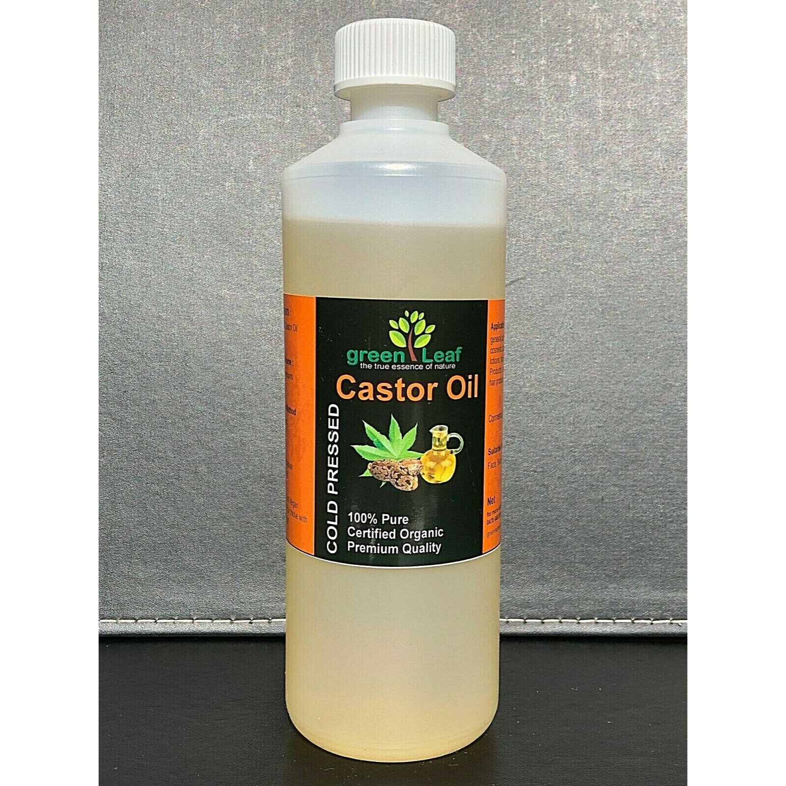 500ML Pure Cold Pressed, Hexane Free 100% Organic Castor Oil