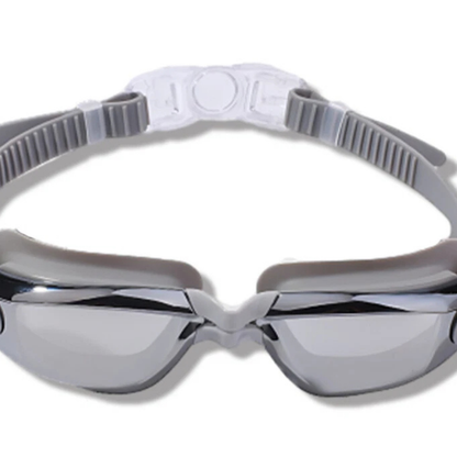 Anti Fog UV Shield Adjustable Waterproof Swimming Goggles Glasses Adult Grey