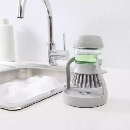 Brush Pressing Cleaner Soap Dispenser Palm Scrub Washing Dish Scrub Brush