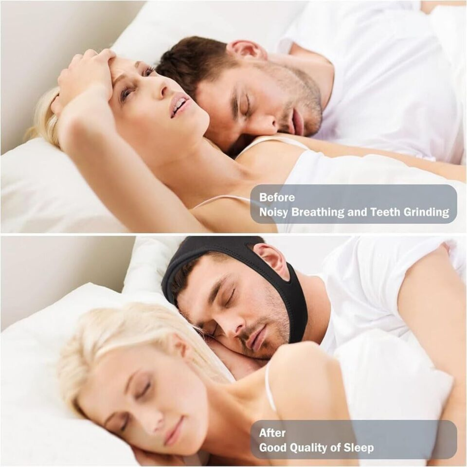 Jaw Solutions Anti Snore Sleep Apnea Belt Device New Stop Snoring Chin Strap