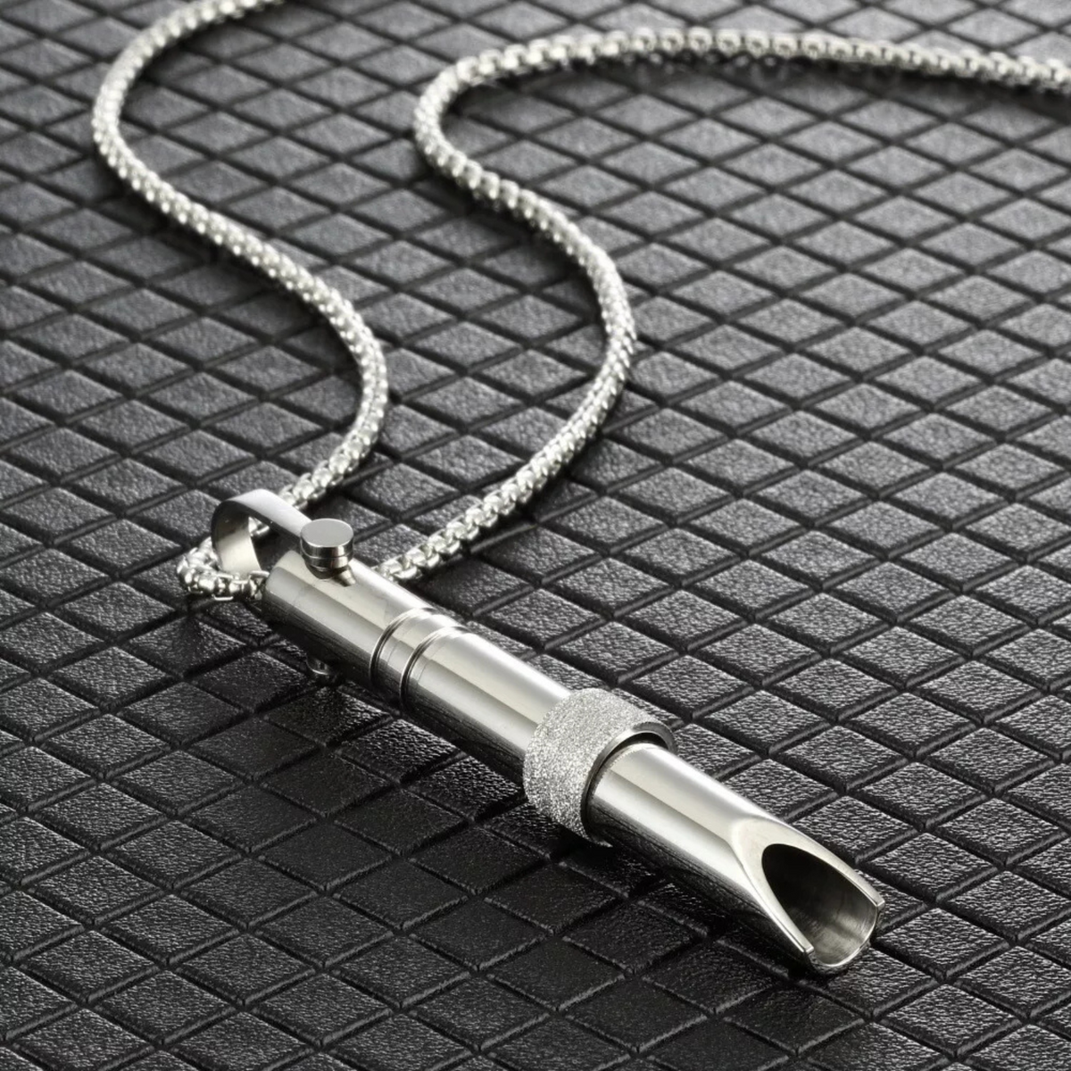 Breathing Necklace Meditation Anxiety Stress Relief Natural Calming Silver