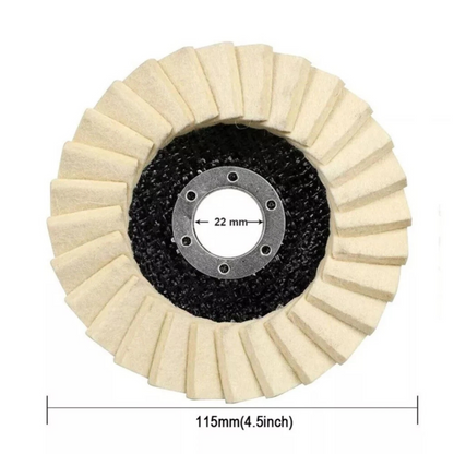 Wool Felt Flap Disc Metal Polishing Working Wheel 10x 115mm