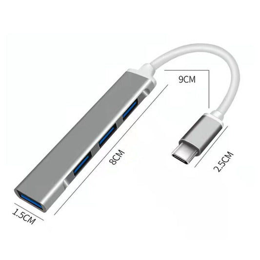 4-Port Multi-Splitter OTG 3.0 Type C Hub Adapter