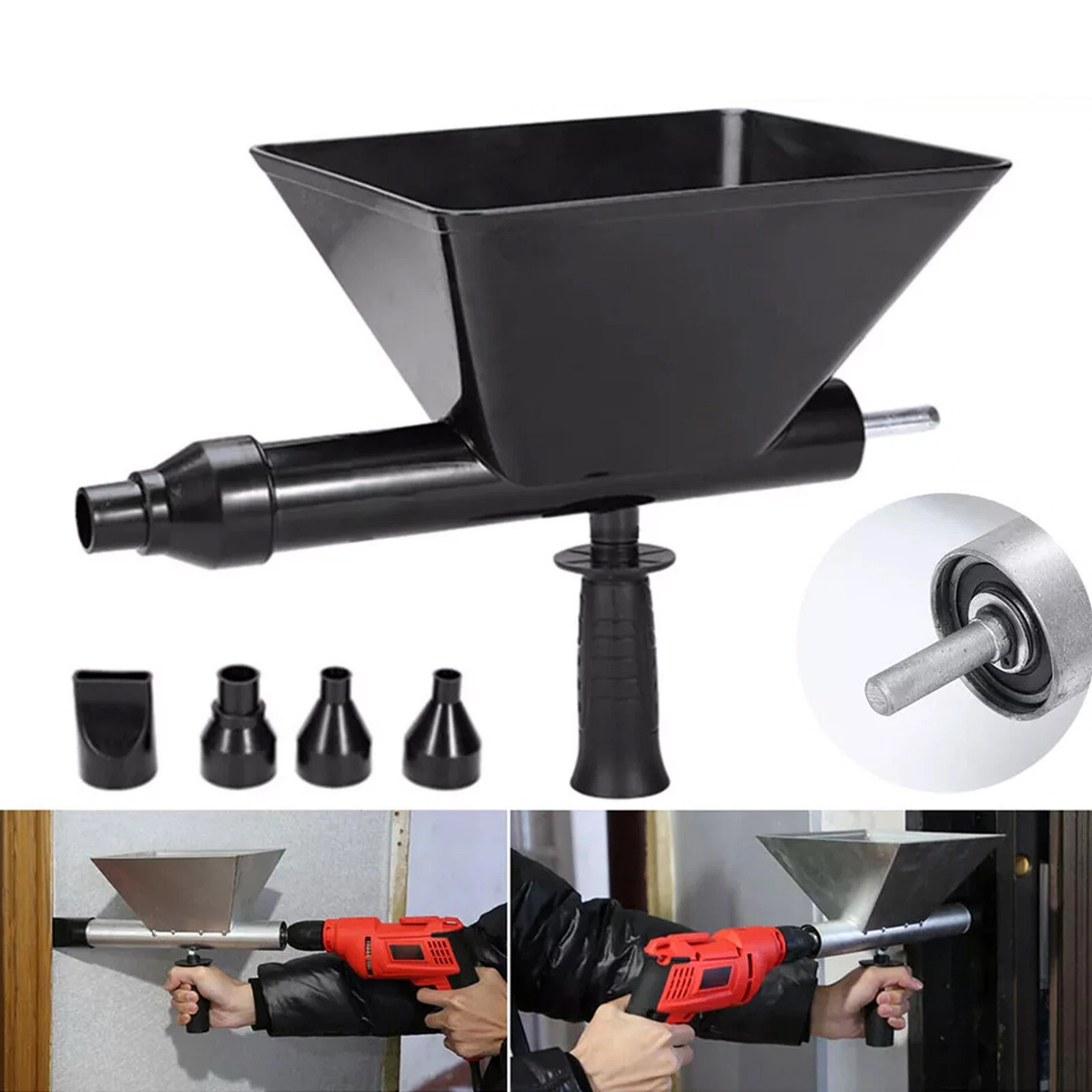 Mortar Grout Gun Electric Cement Grouting Filling Tool Wall Floor Repair Use