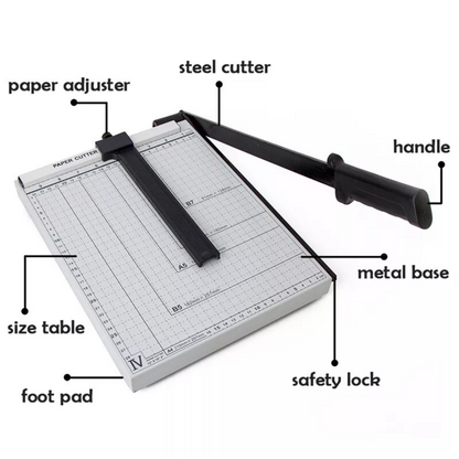 Guillotine Knife Trimmer Office Premium Paper Photo Cutter Portable A4 To B7