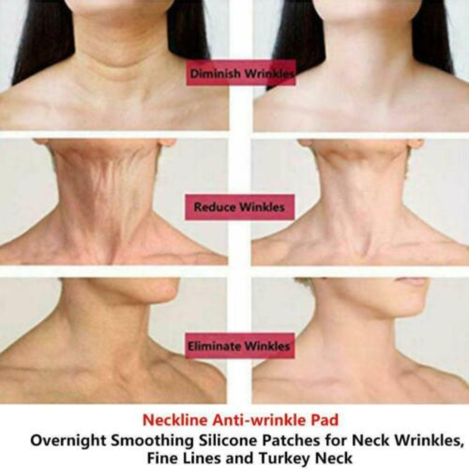 Silicone Removal Patch Skin Care Reusable Anti Wrinkle Chest Neck Eye Face Pad