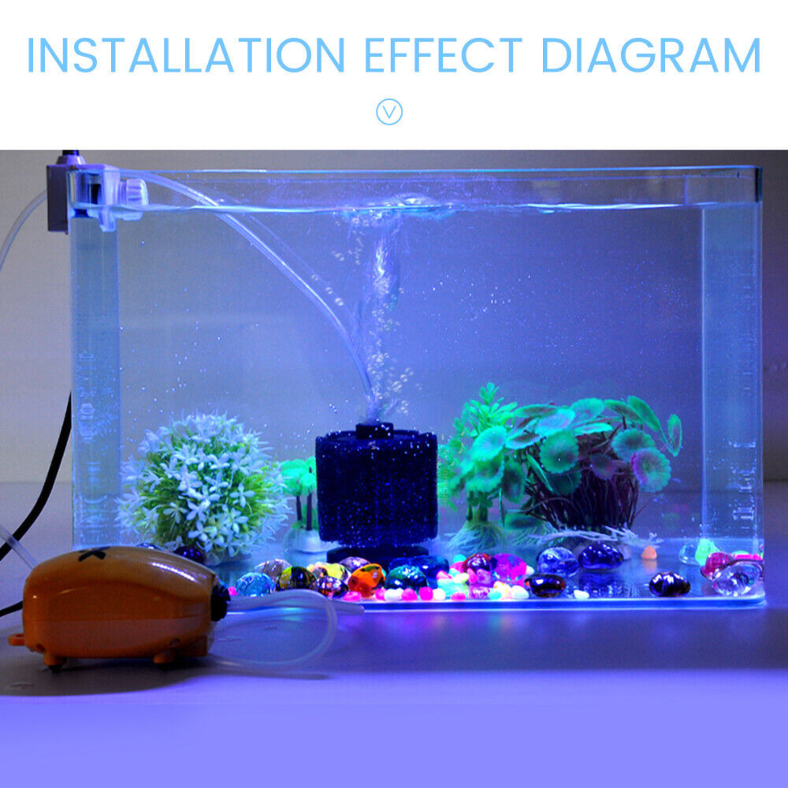 Aquarium Water Fish Tank Foam Air Sponge Filter Biological Type 6