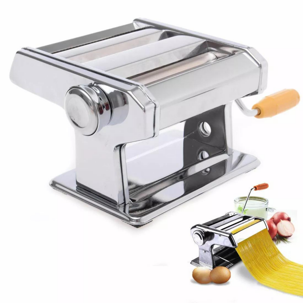 6 Thickness Settings For Fresh Spaghetti Pasta Noodle Maker Machine Cutter