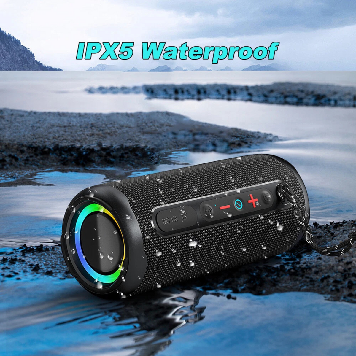 Wireless Outdoor Portable TWS Bluetooth Speaker with RGB Stereo Bass ...