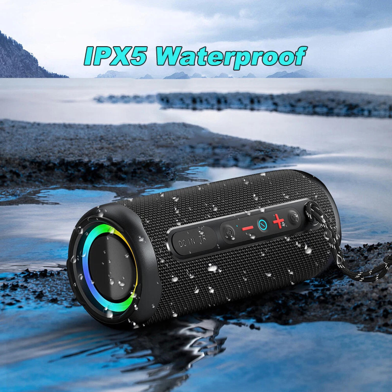 Stereo Bass Subwoofer Music Wireless Outdoor Portable TWS Bluetooth RGB Speaker