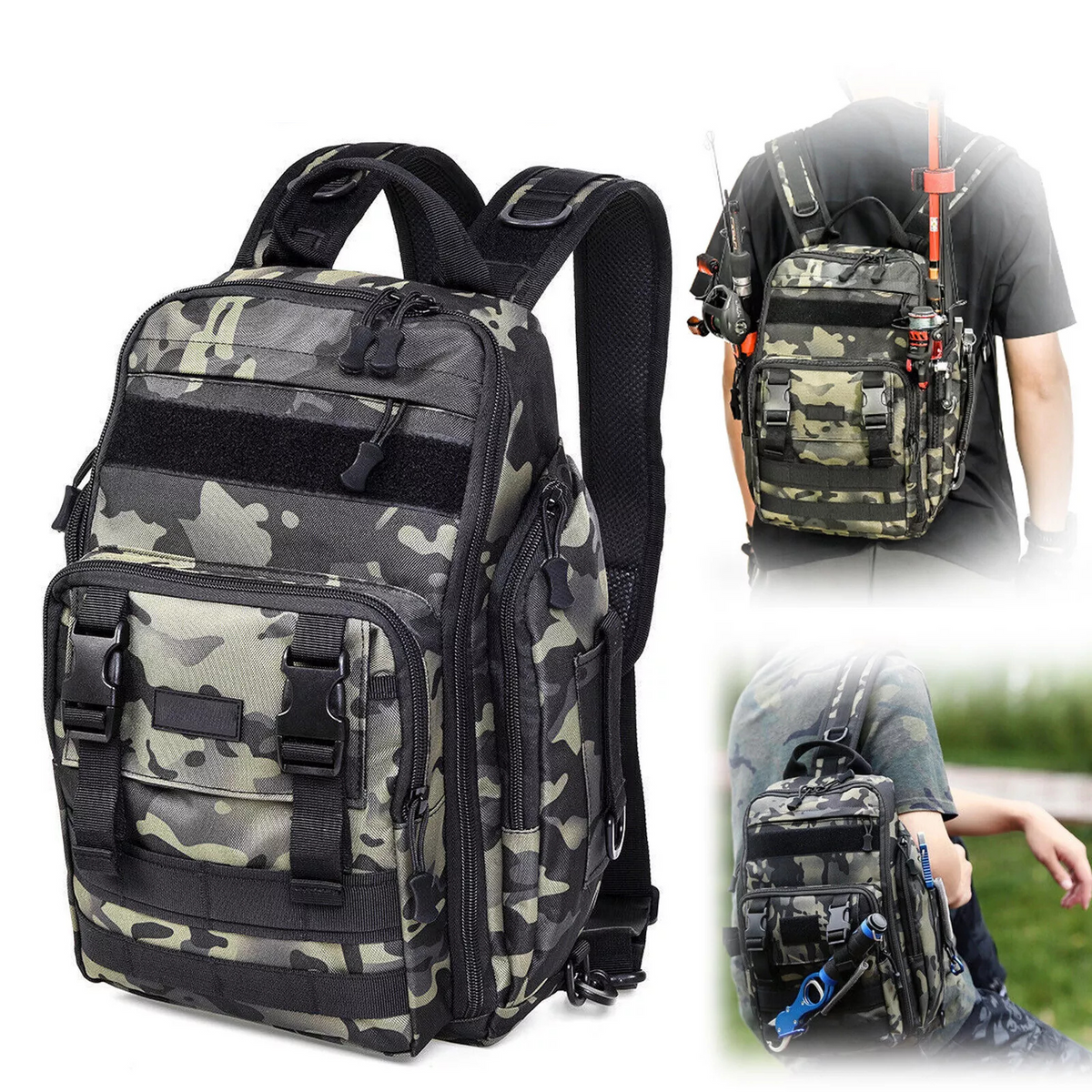 Outdoor Backpack Fishing Gear Bags Fishing Tackle  Storage Bag Shoulder