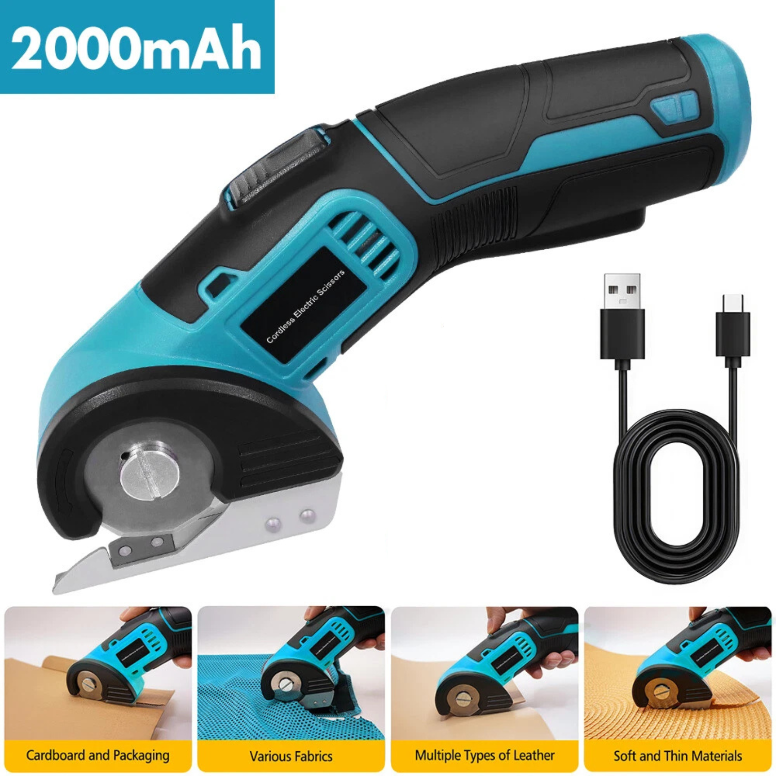 Cardboard Cutter Knife Tool Cordless Electric Scissors Mini Box Cutter Carpet
