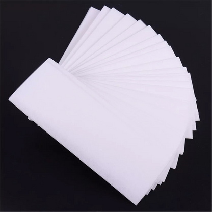 Waxing Papers Cut Disposable 70gsm Wax Pre-Cut Strips Pack Non Woven 100x