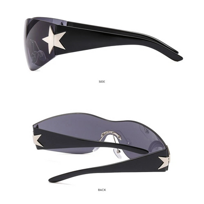 Rimless Punk Wrap Sports Sunglasses C1 Around Lightweight Comfortable