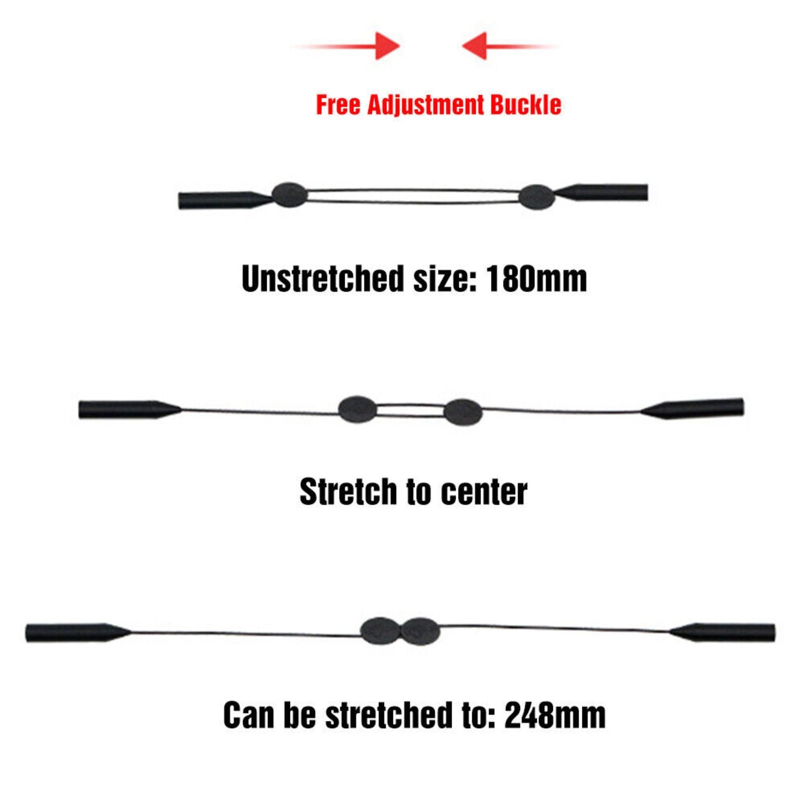 1pc Adjustable Eyeglasses Silicone Strap Sunglasses Reading Glasses Spectacle