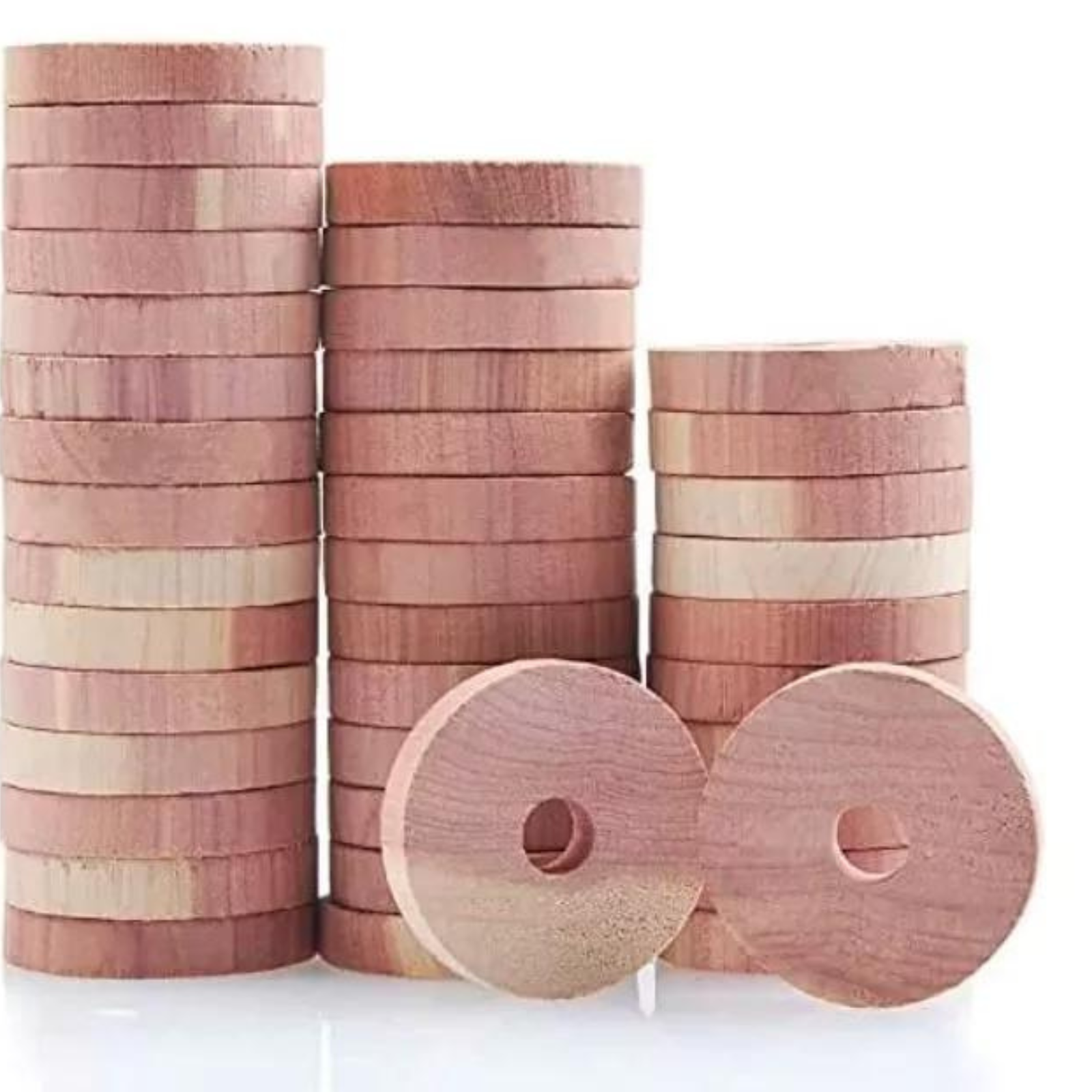Anti Mildew Drawers Repellent Killer Hanger 12pc Moth Cedar Wood Rings