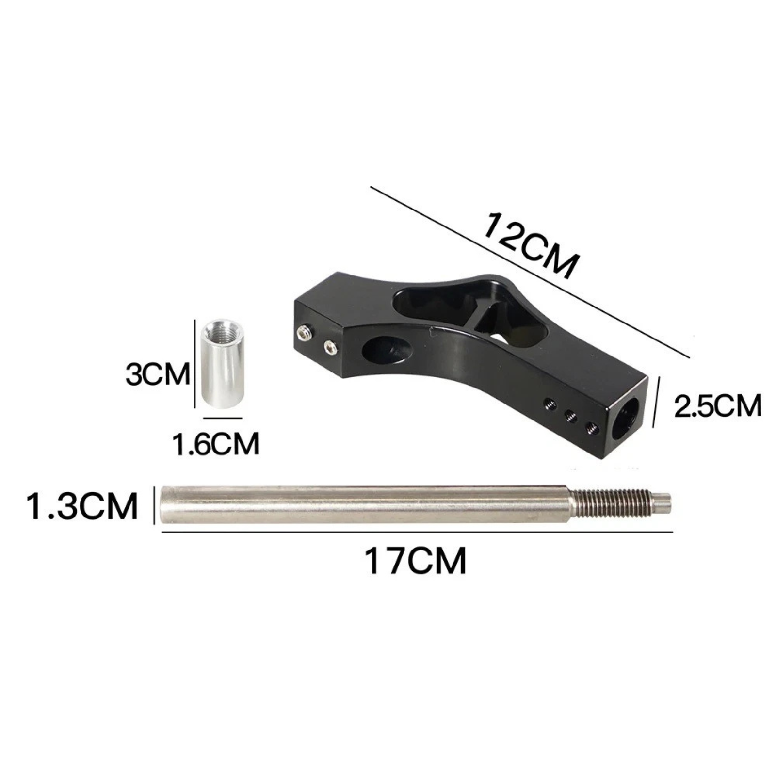 Black Aluminium Gear Shift Knob Multicolor Extension Car Upgrade Part