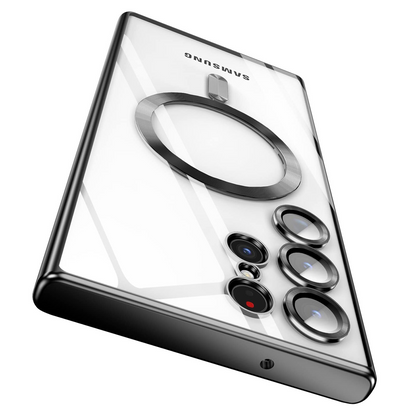 Galaxy S24+ Shockproof Mag Safe Magnetic Case Cover with Glass Protector