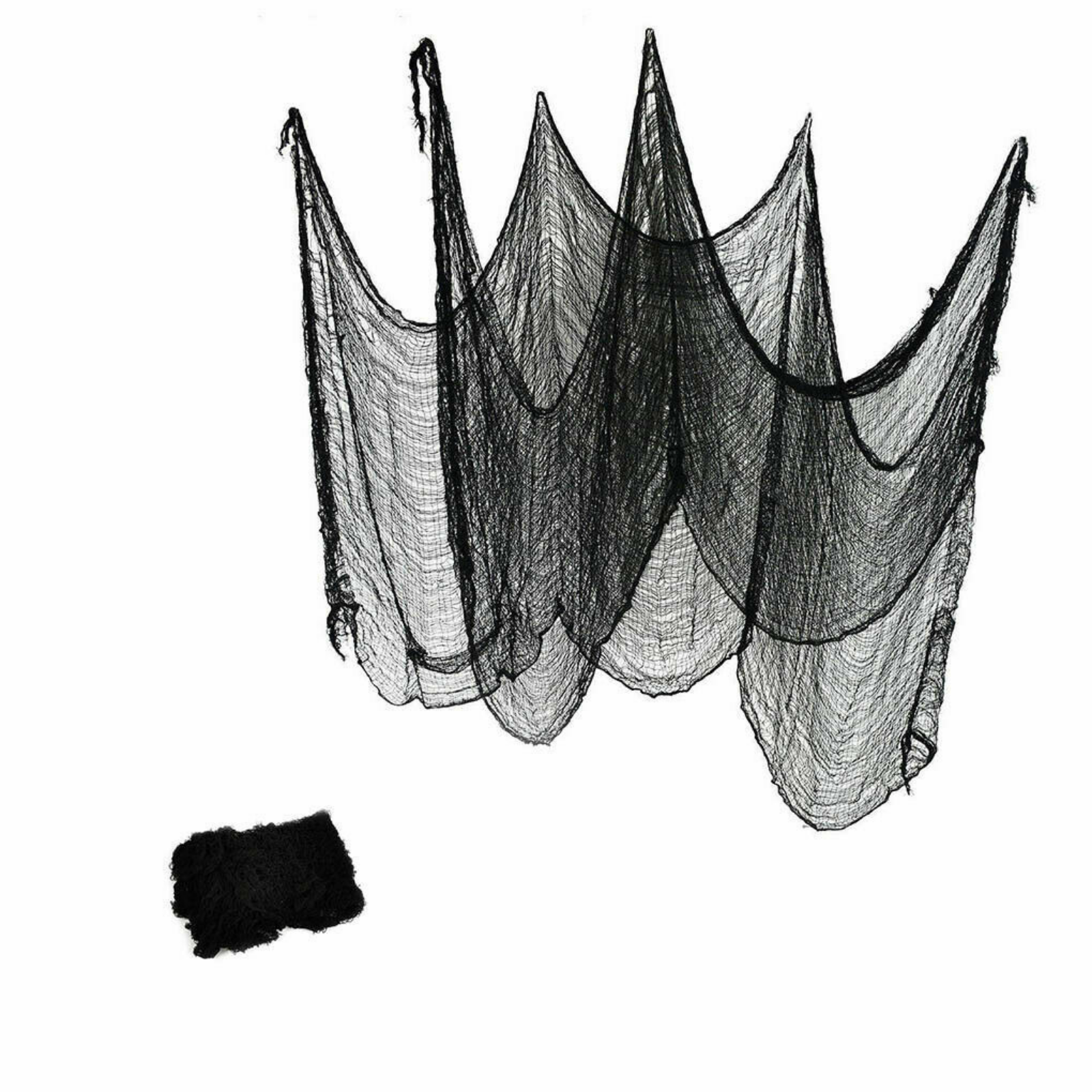 Black Textile Decor Gauze Horror Creepy Cloth Halloween Party