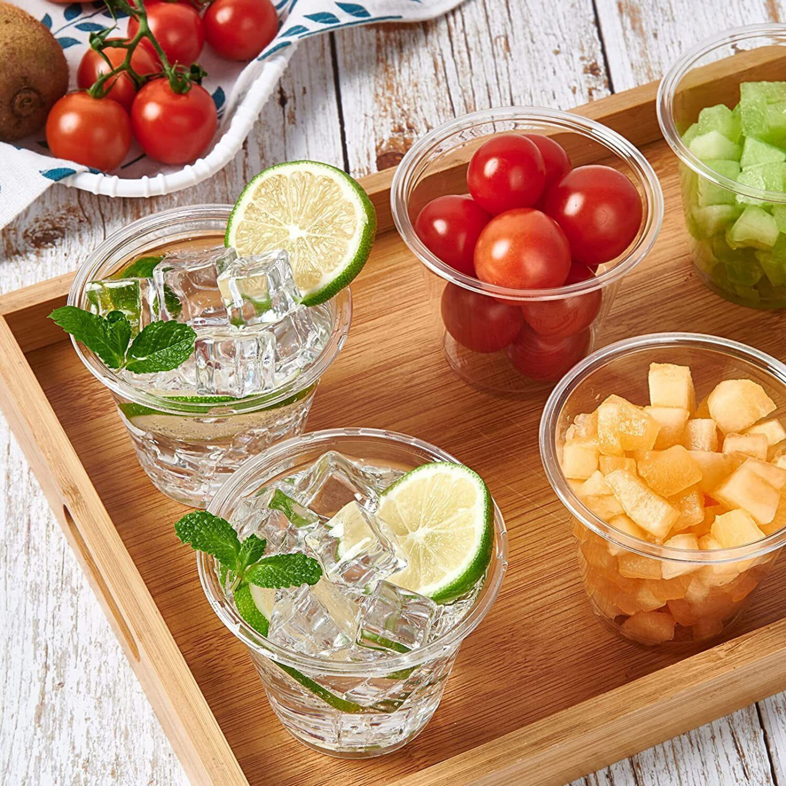 White Clear Reusable Drinking Water Cup Disposable Plastic Cups  Party
