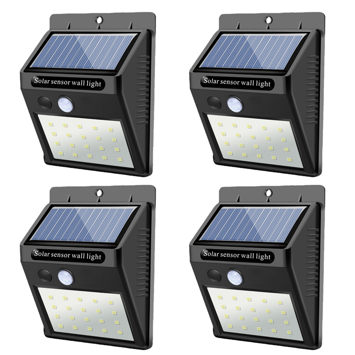 Sensor Light Garden Outdoor Security Lights 4PCS 20 LED Solar Powered PIR Motion