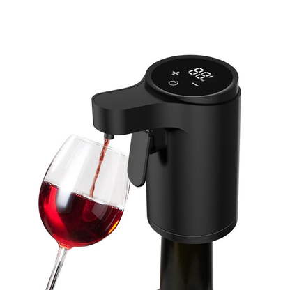 Electric Digital Wine Aerator Automatic Decanter Smart Pourer Black