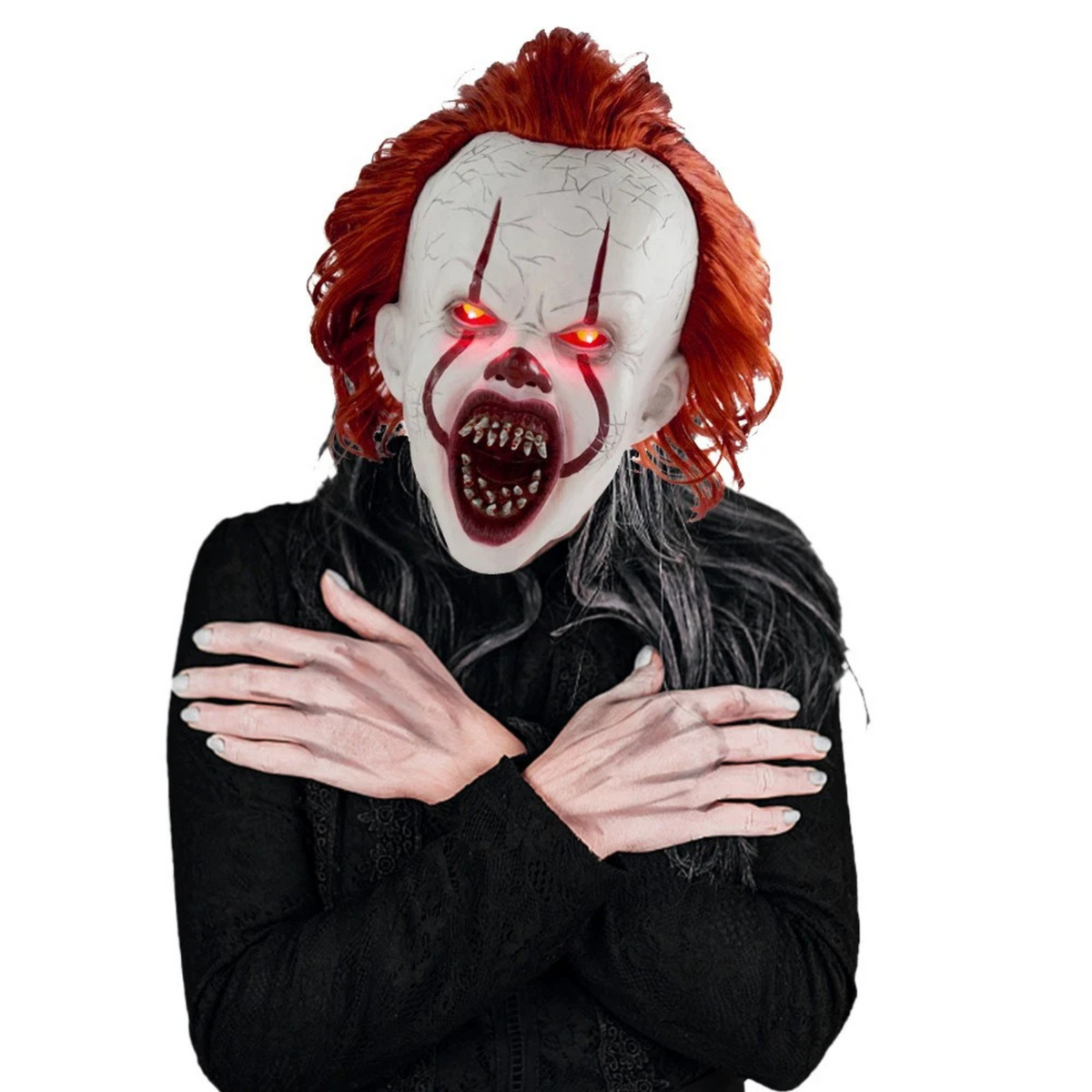 Mask Kings Halloween Scary Clown Pennywise Stephen It from Cosplay Fun