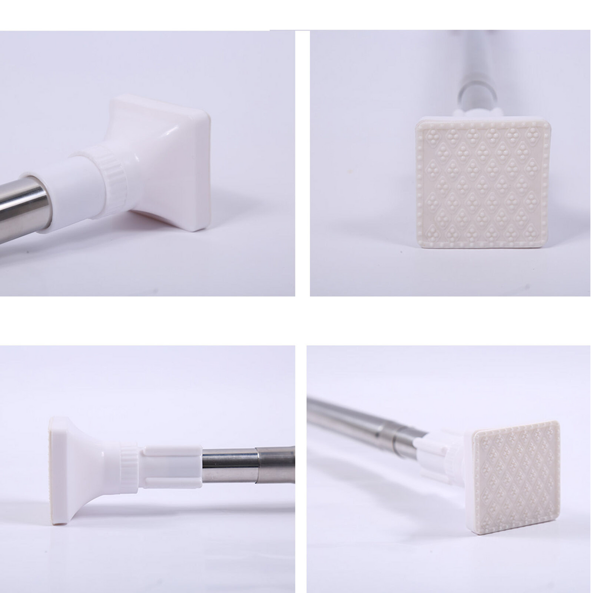Extendable Rack Shower Adjustable Tension Rod Wind Curtain Closet Pole