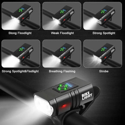 Rechargeable LED Bicycle Lights Waterproof Headlights Front and Rear Bike Light