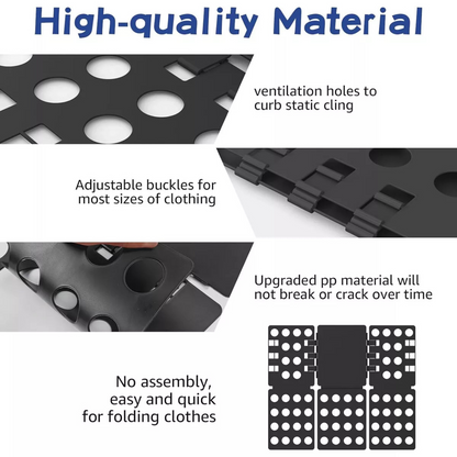 Board Flip Fold Adult's Clothes T-Shirt Top Folder Magic Folding Black