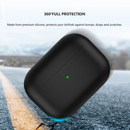 Black Airpods Silicone Case Pro Shockproof Slim Soft Protective Cover Skin Cases
