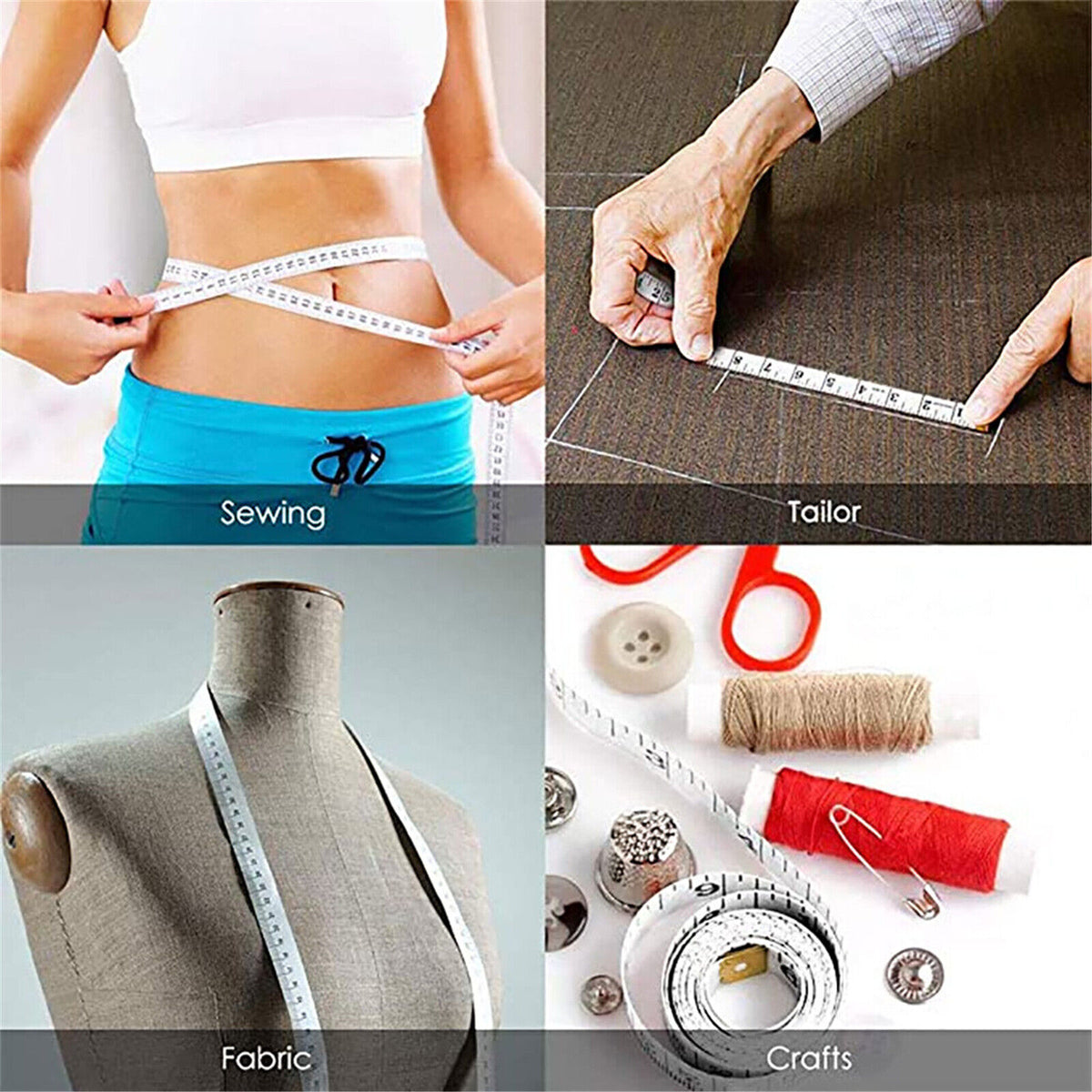 Soft Ruler 1.5M 60" Measure Tape Sewing Tailor Body Measuring Tape Flexible