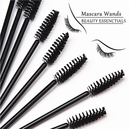 Extension Spoolies Eyelash Brush Applicator Disposable Mascara Wands Black