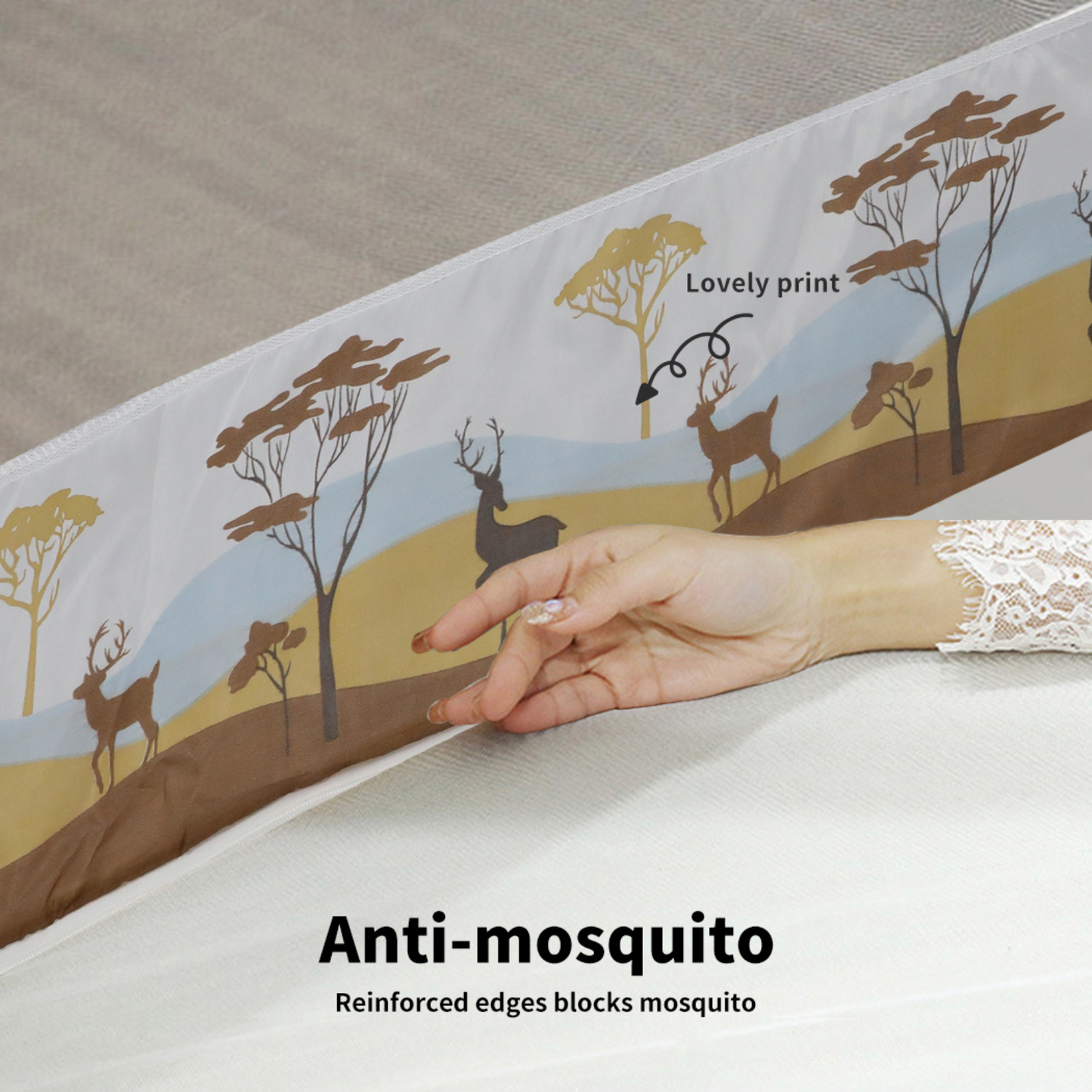 King Brown Insect Camping Protect Foldable Canopy Dome Mosquito Bed Nets
