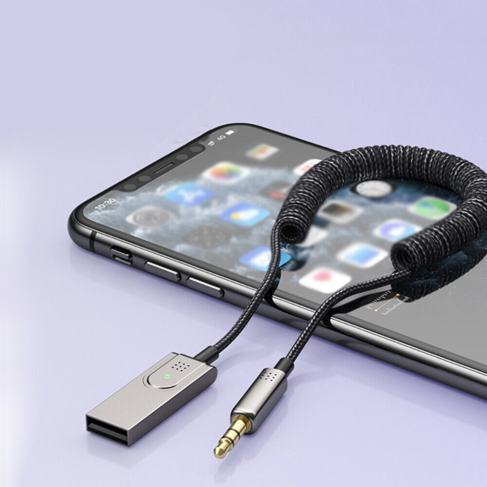 Receiver Dongle Car Wireless Bluetooth 5.1 AUX 3.5mm Adapter Cable
