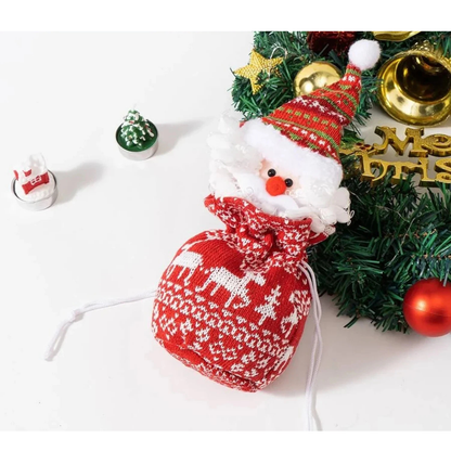 Santa Claus Christmas Decorations Candy Gift Bag Plush Doll Ornament