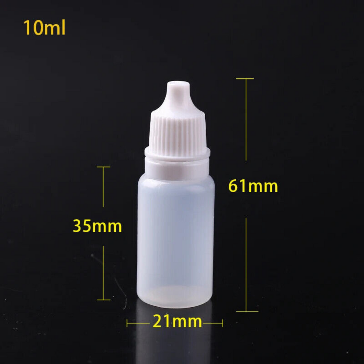 50pcs Squeezable Drop Liquid Container Empty Plastic Dropper Bottles 10ML