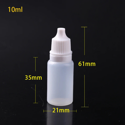 50pcs Squeezable Drop Liquid Container Empty Plastic Dropper Bottles 10ML