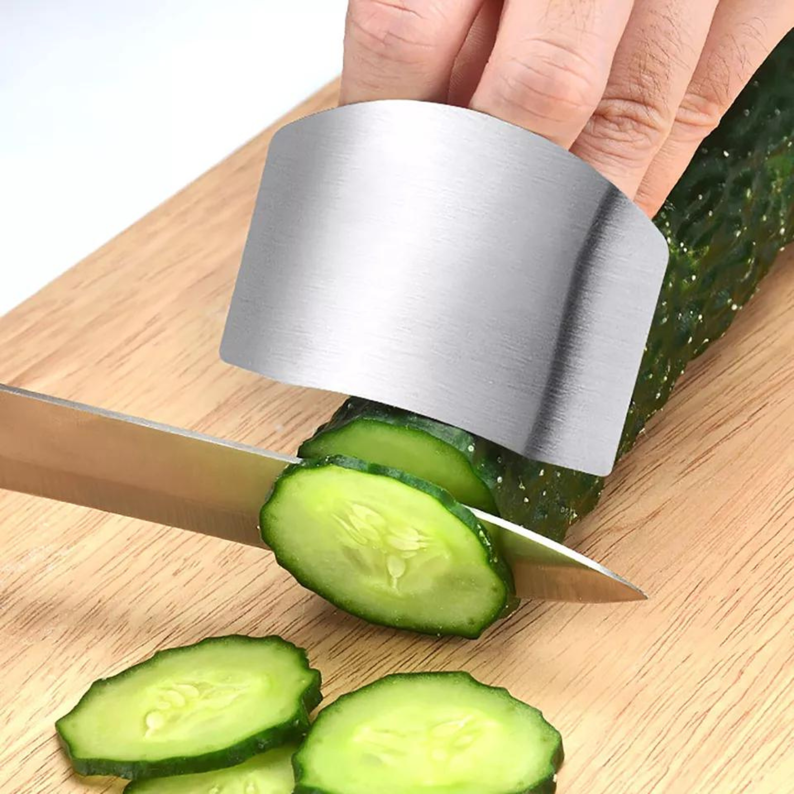 Safe Tool Protector Cut Hand Guard 1 Finger Stainless Steel Slice Knife