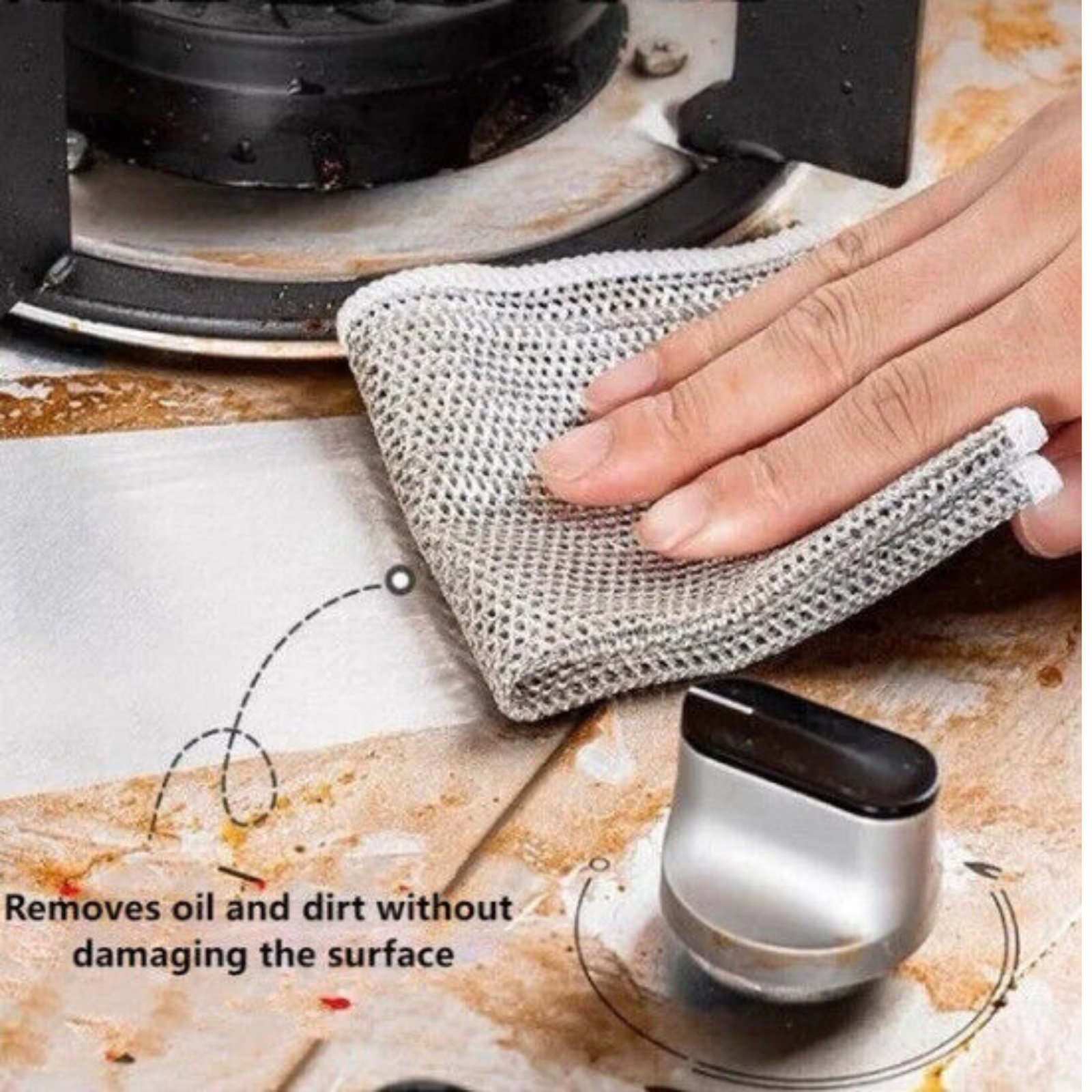 3pcs Double Layer Wire Dishwashing Wet & Dry Multipurpose Wire Dishwashing Rags