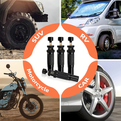 Portable 4PCS Tyre Deflators Air Quick Deflator Tire Valve Pressure Tool Kit